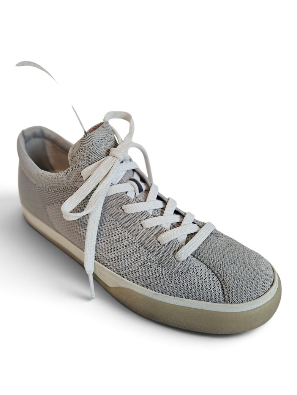 Rothy's The Lace Up Sneaker Size 8 Storm Grey Knit Washable Sustainable Shoes